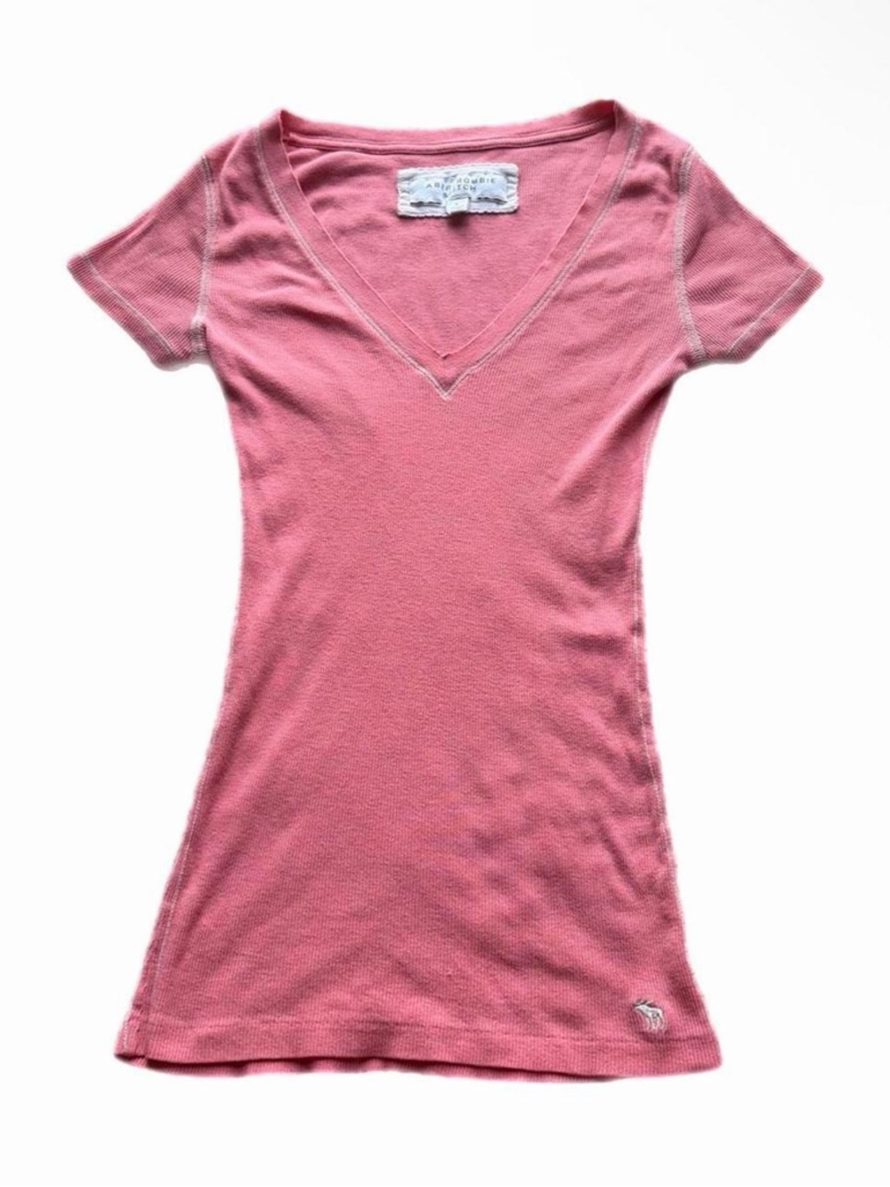 rare y2k abercrombie & fitch elena gilbert fitted vneck top